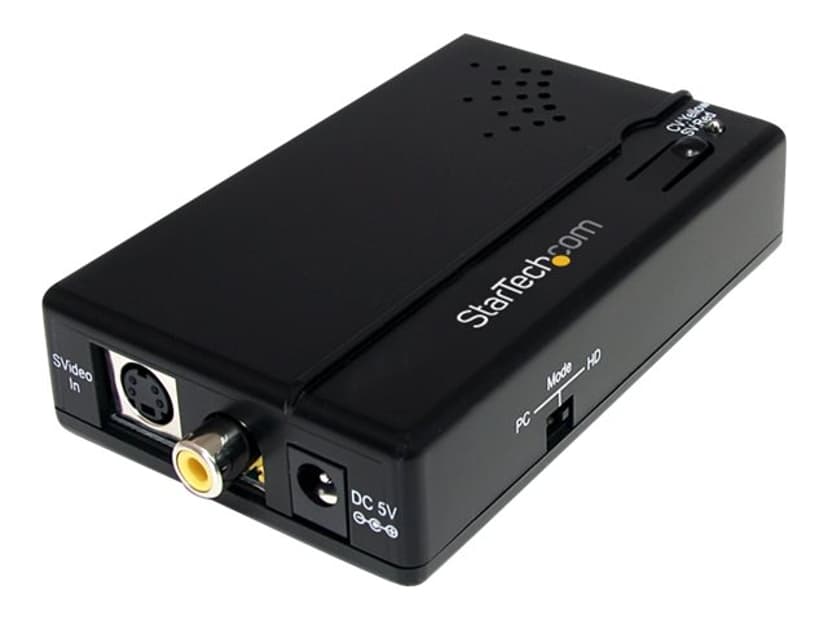 Startech Composite and S-Video to HDMI Converter with Audio Svart
