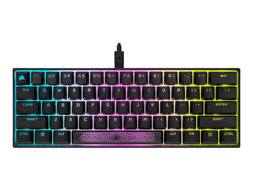 Corsair K65 RGB MINI 60% Mechanical Gaming Keyboard Kabelansluten Nordisk Svart Tangentbord