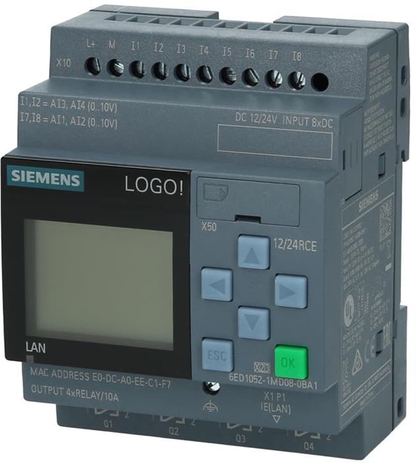 Siemens LOGO! Ethernet PLC CPU 230V