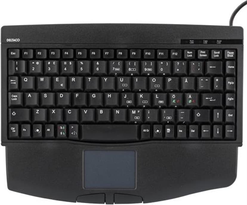 Deltaco TB-5DSU Kabling Nordisk Sort Tastatur