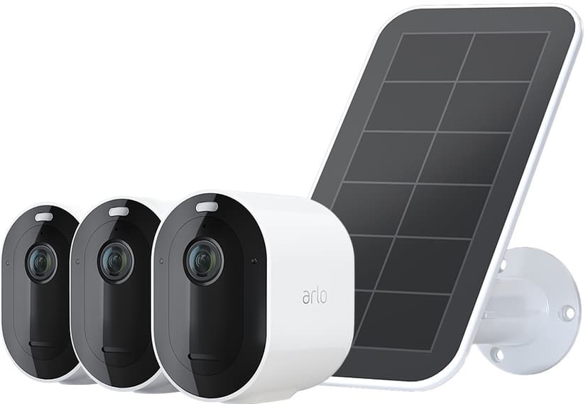 Arlo Arlo Pro 4 WireFree Spotlight Camera 3pack + 1 Solar Panel, Vitt