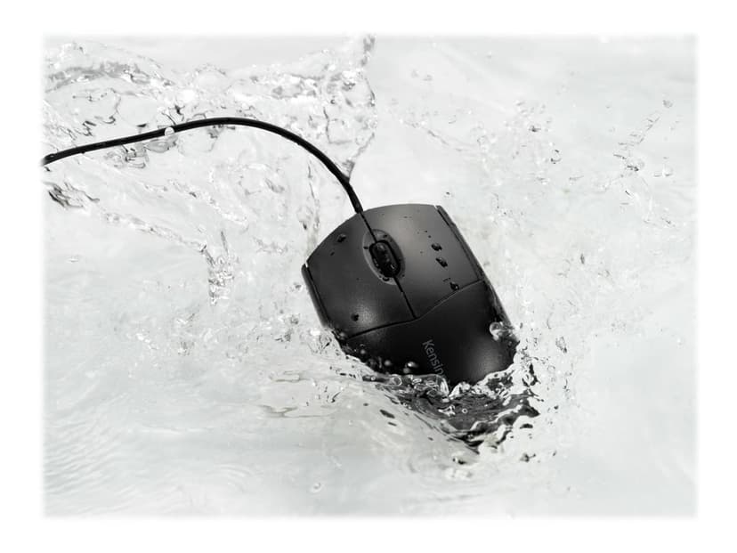 Kensington Pro Fit Washable Wired Mouse Kablet 1,600dpi Mus Svart