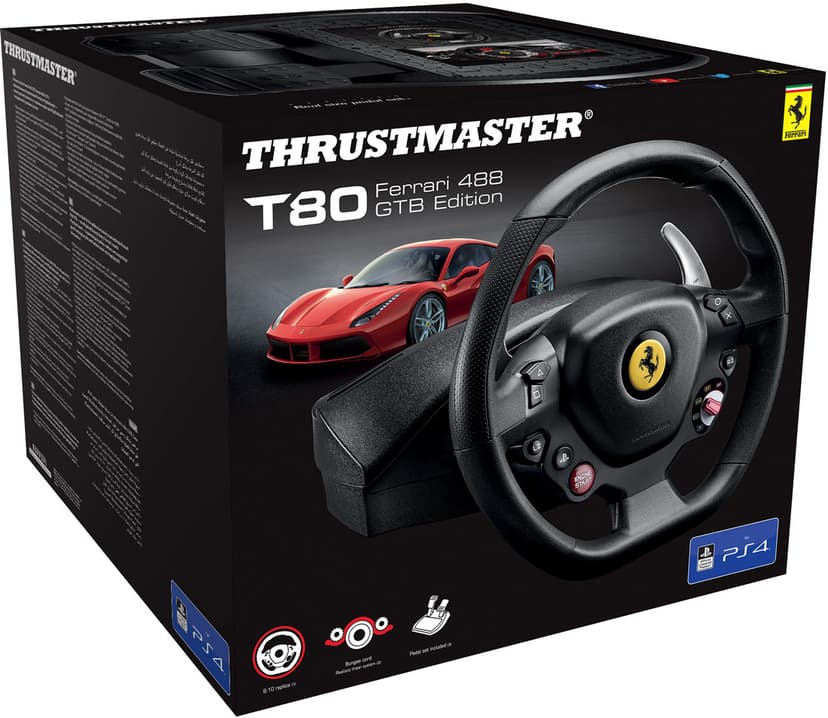 Thrustmaster T80 Ferrari 488 GTB Edition Svart