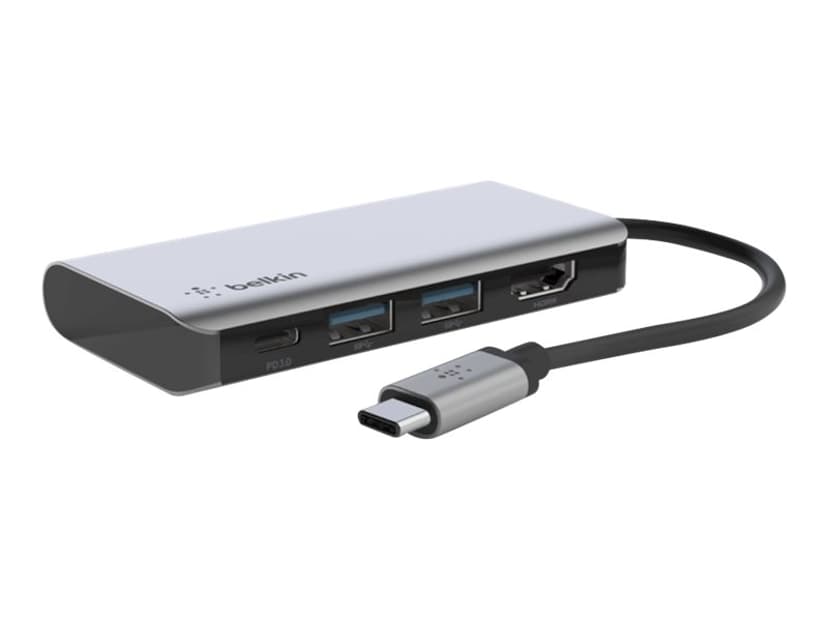 Belkin CONNECT 4-in1 Multiport Adapter USB-C Mini-dockningsenhet