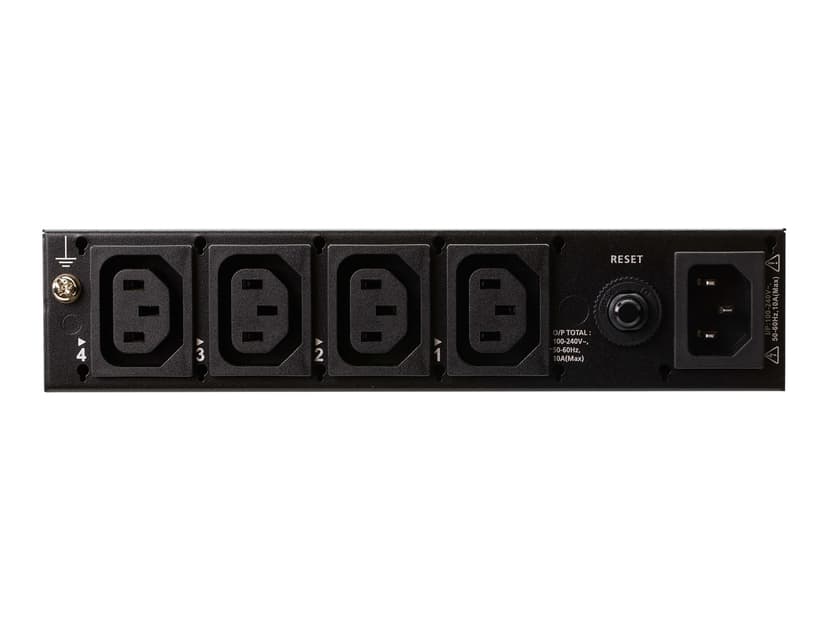 Aten 4-Outlet 1U half-rack PDU switched by outlet 10A, 4xC13