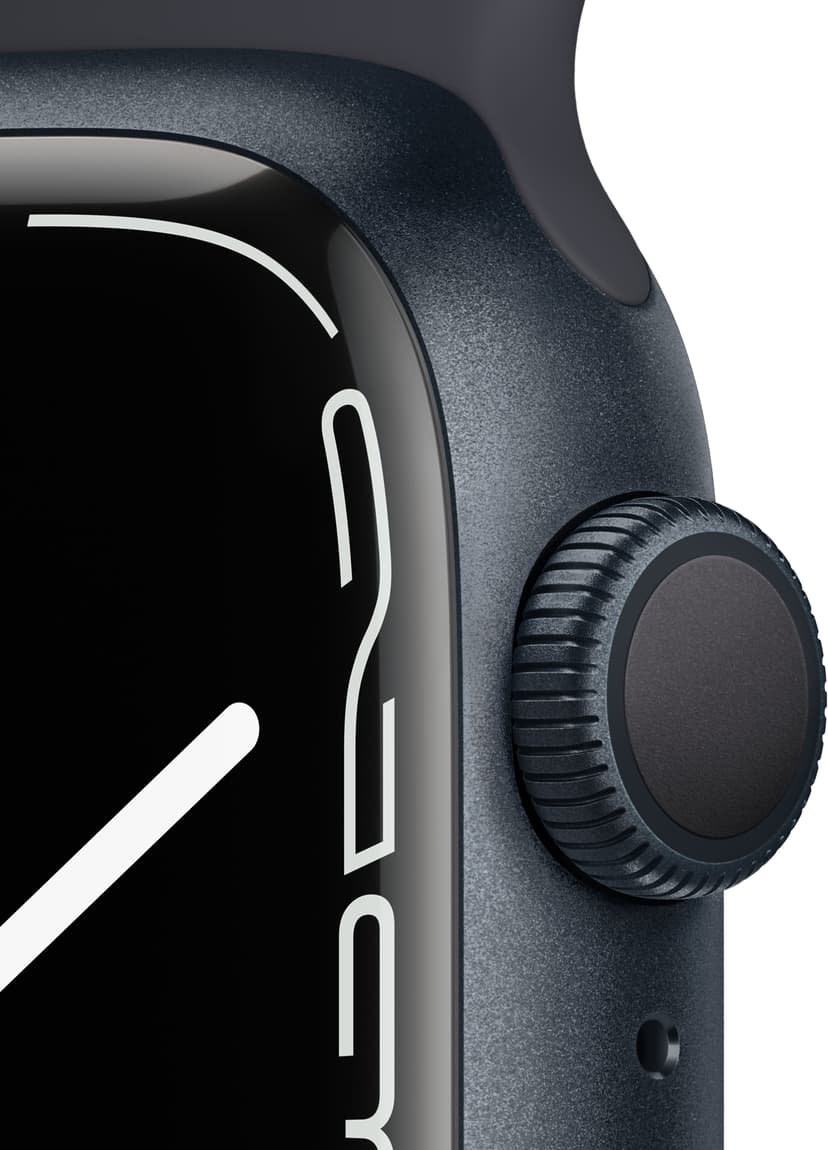 Apple Watch Series 7 GPS, 41 mm Midnight Aluminium Case med Midnight Sport Band