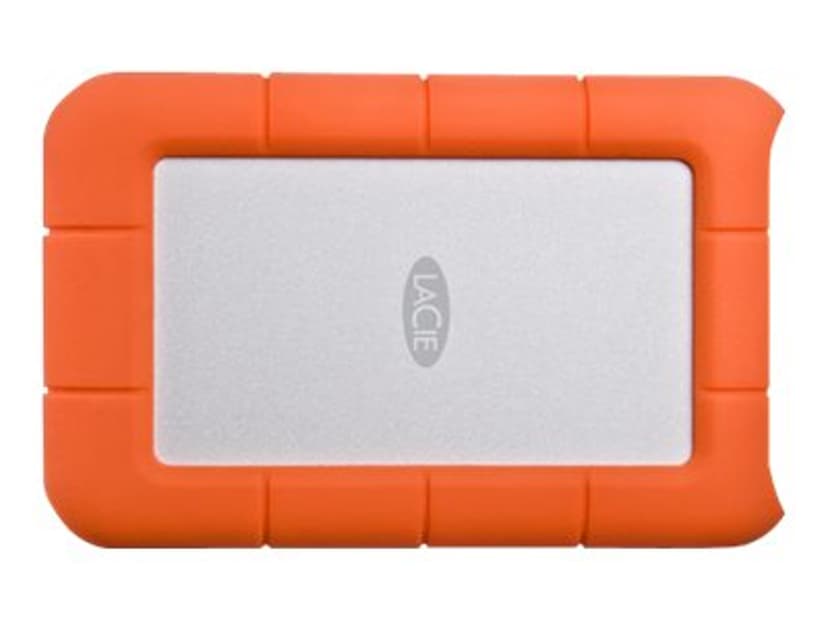 LaCie Rugged Mini 1TB Orange, Sølv