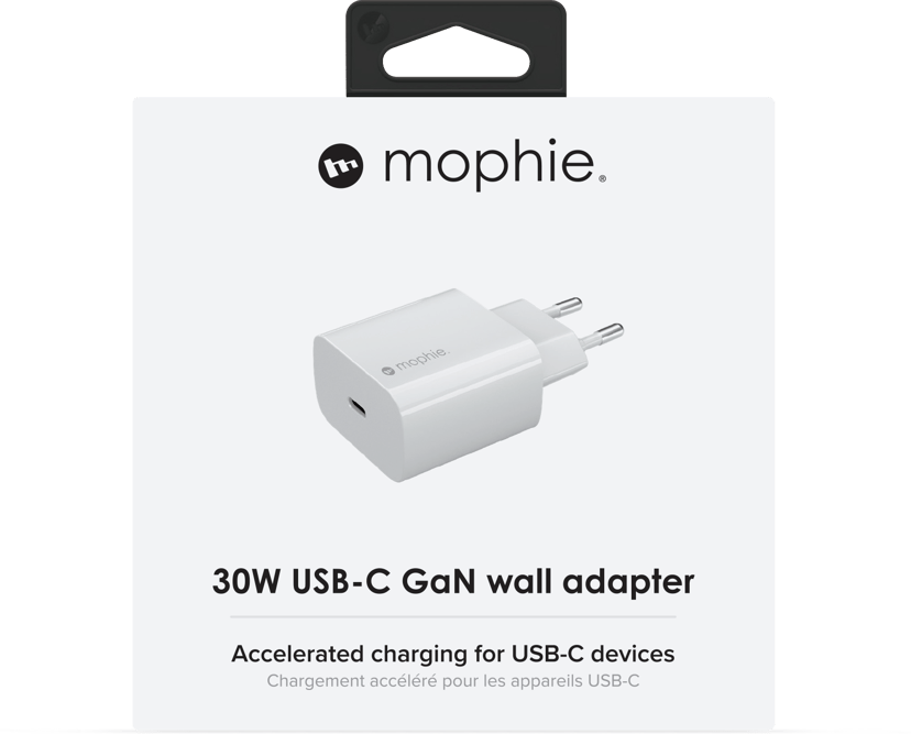 Mophie 30W USB-C Strömadapter Vit
