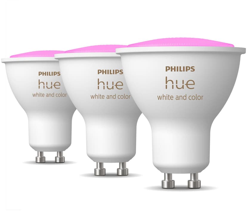 Philips Hue White og Color Ambiance GU10 3-pakning