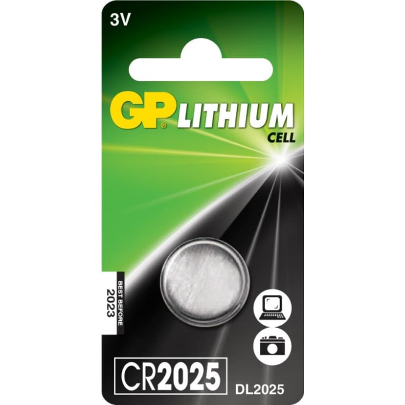 GP Knappcell Lithium CR2025 3V