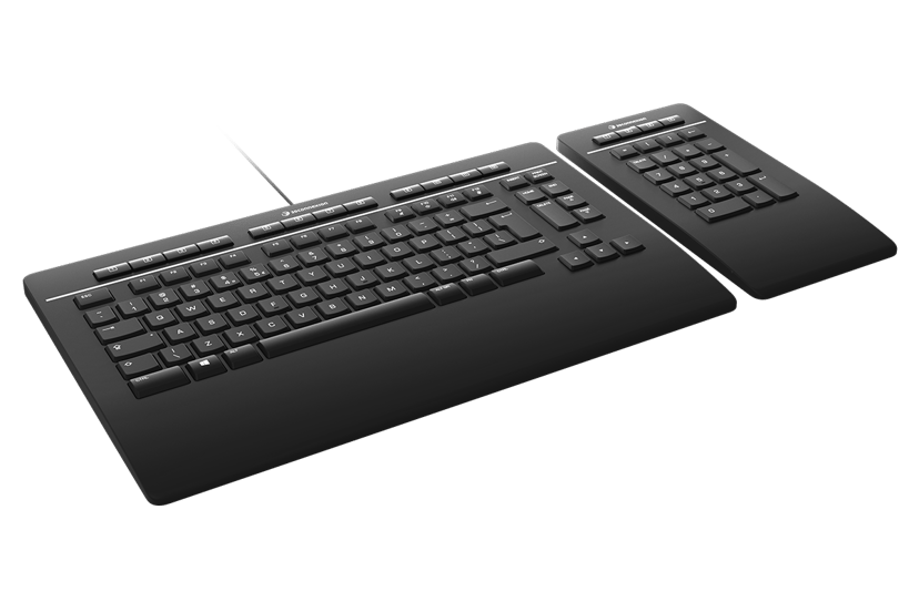 3DConnexion Keyboard Pro with Numpad Kabelansluten Nordisk Tangentbord Svart