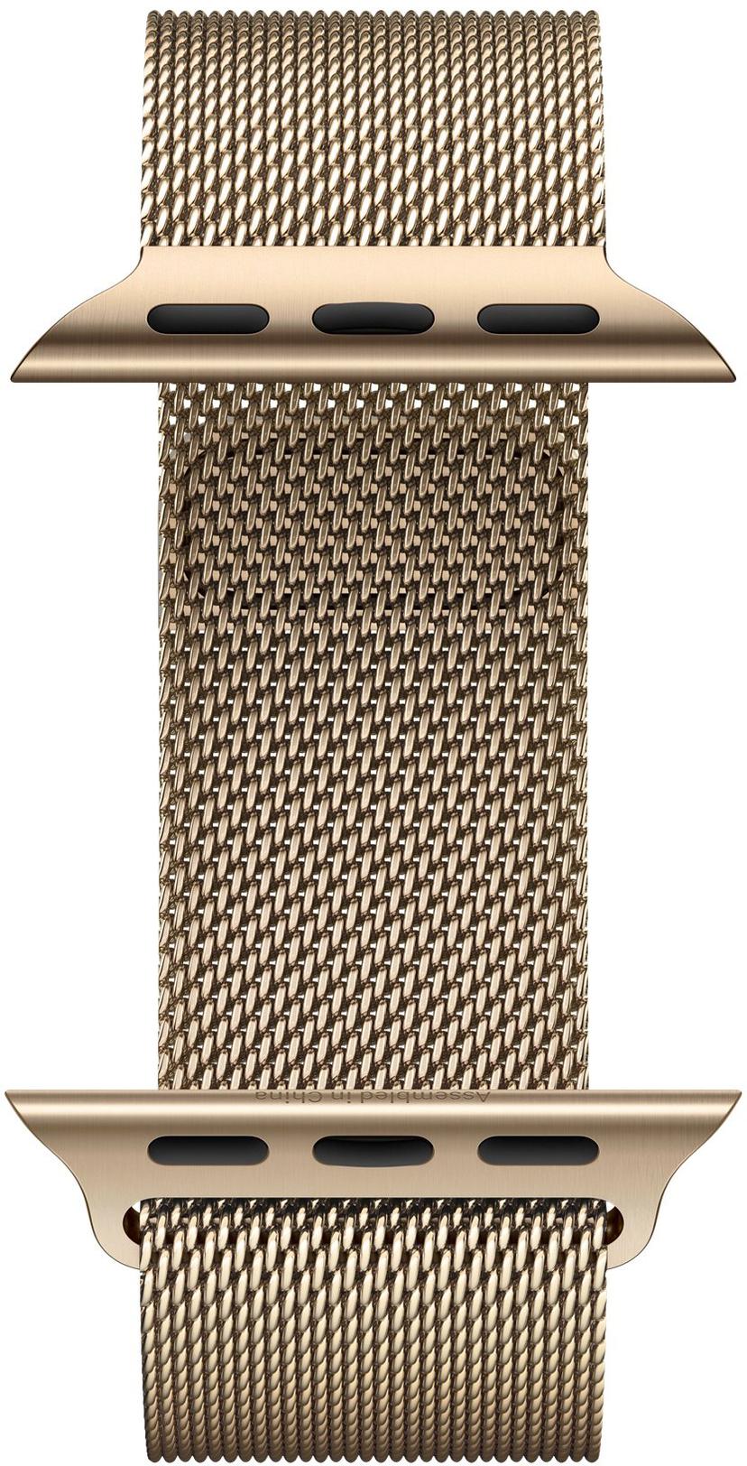 gold stainless steel case with gold milanese loop
