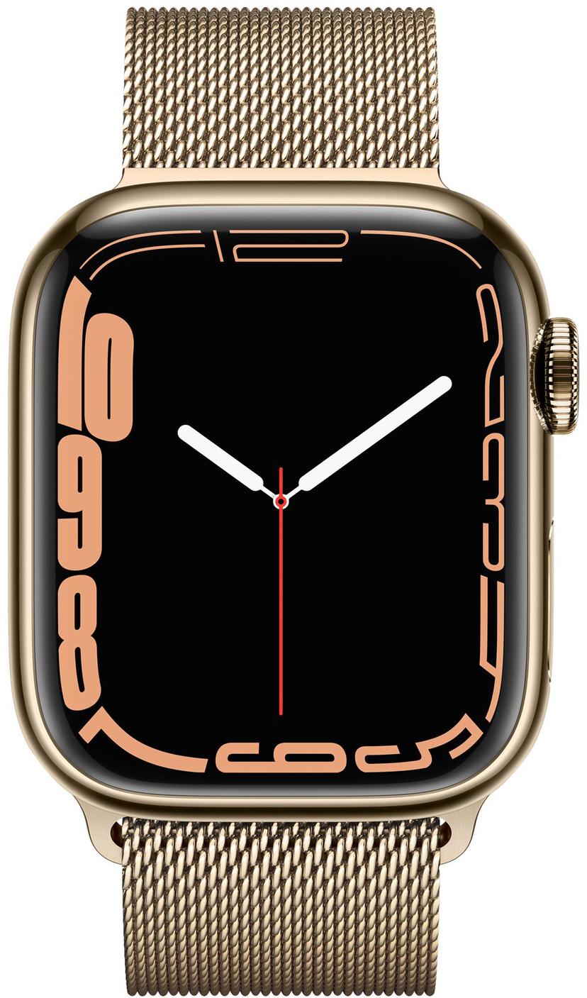 gold stainless steel case with gold milanese loop