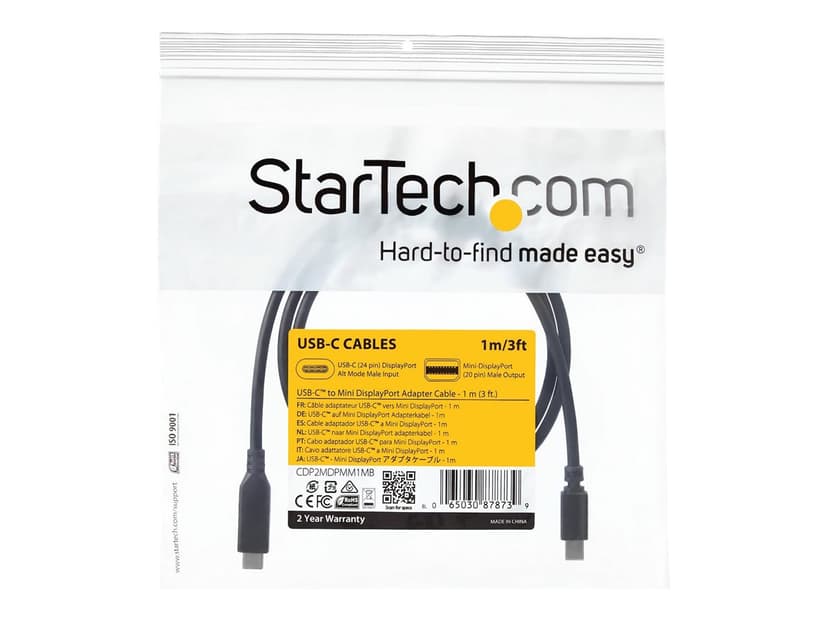 Startech USB-C to Mini DisplayPort Cable 1m USB-C Hane Mini DisplayPort Hane