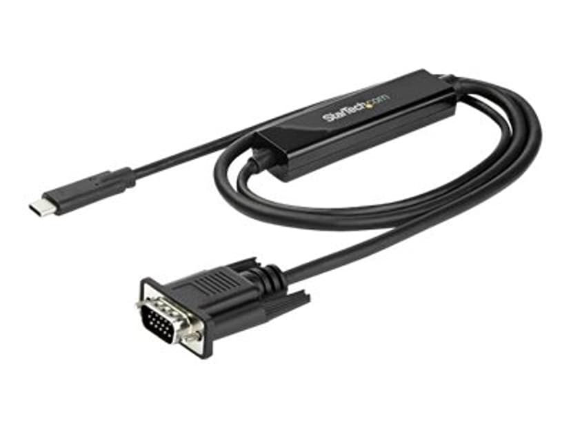 Startech USB-C to VGA Adapter extern videoadapter 2m 24-stifts USB-C Hane 15 pin HD D-Sub (HD-15) Hane