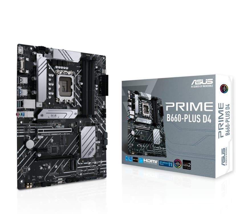 ASUS Prime B660-plus D4 Ddr4 S-1700 ATX ATX Emolevy
