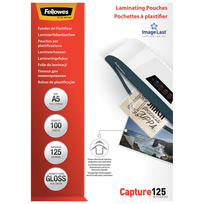 Fellowes Laminating Pouch 125mic A5 100pcs