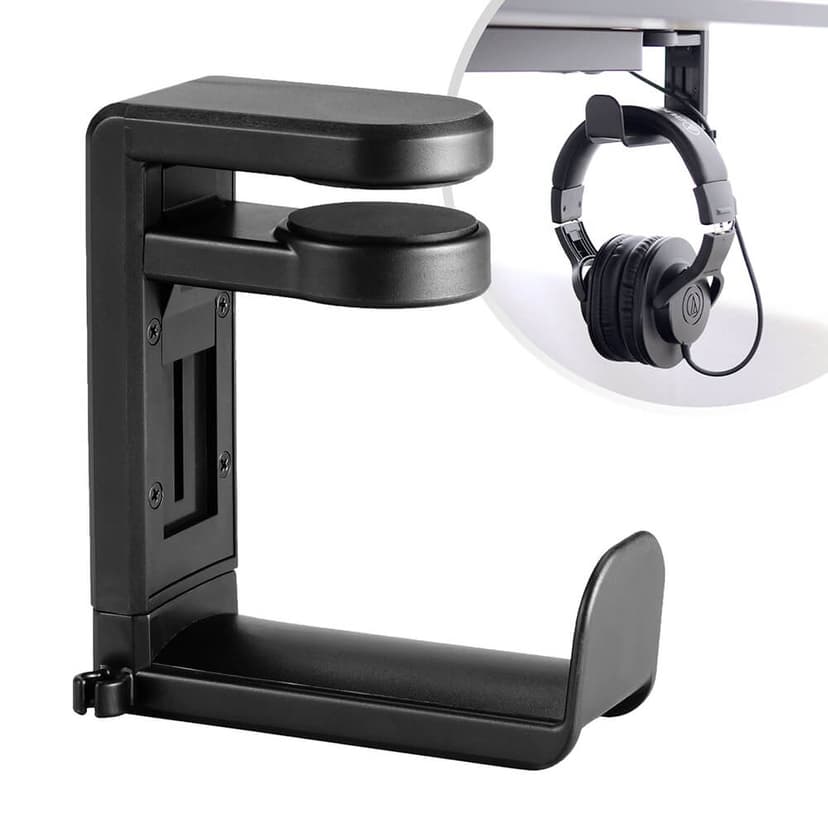 Desire2 Skrivebordsmontert holder til hodetelefoner/Headsett Svart