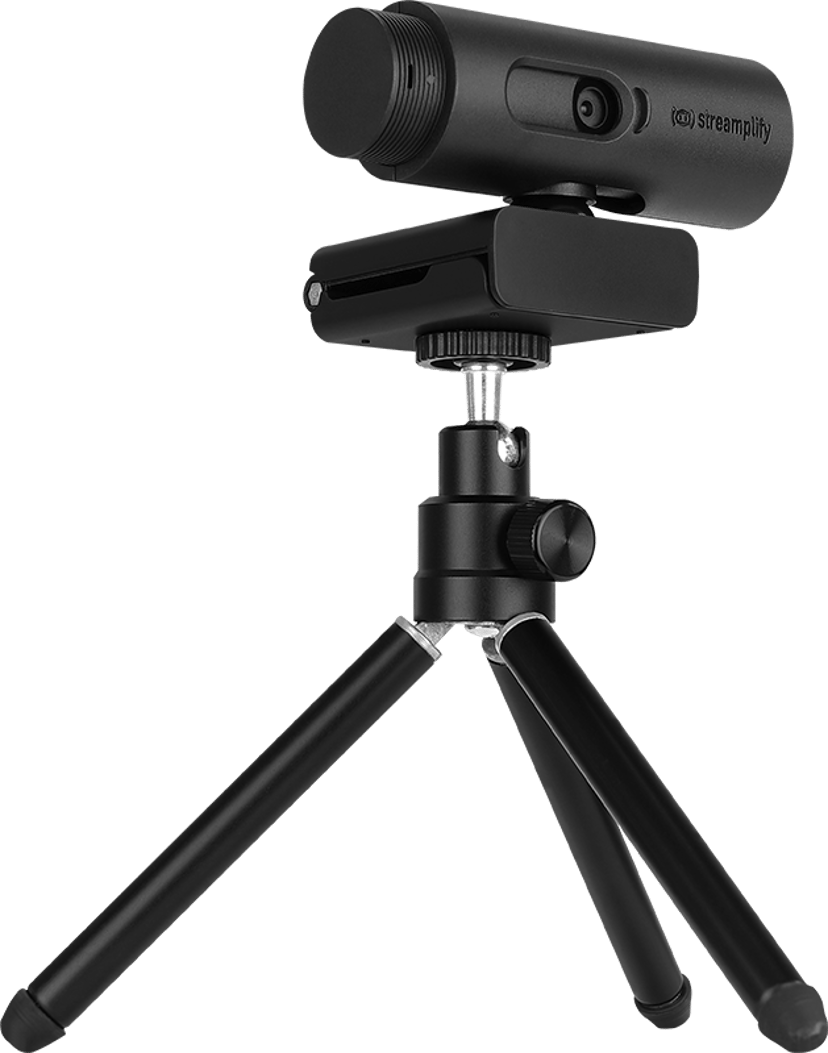 STREAMPLIFY Streamplify Cam Webcam 1080P 60Fps Black USB 2.0 Webbkamera Svart