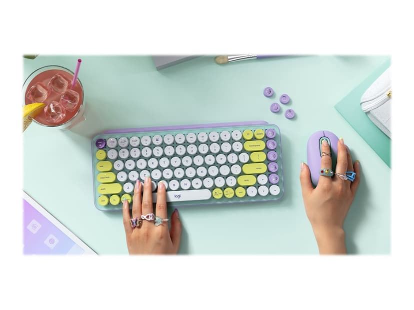 Logitech POP KEYS WIRELESS KEYBOARD DAYDREAM MINT NORDIC #demo Tastatur ...