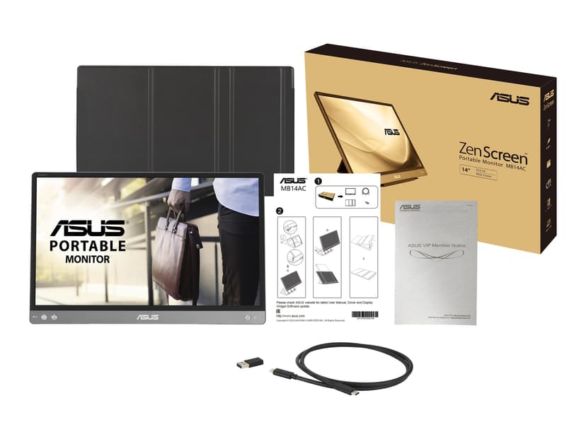 ASUS ZenScreen MB14AC 14" Portable USB-C Monitor FHD IPS 16:9 1920 x 1080