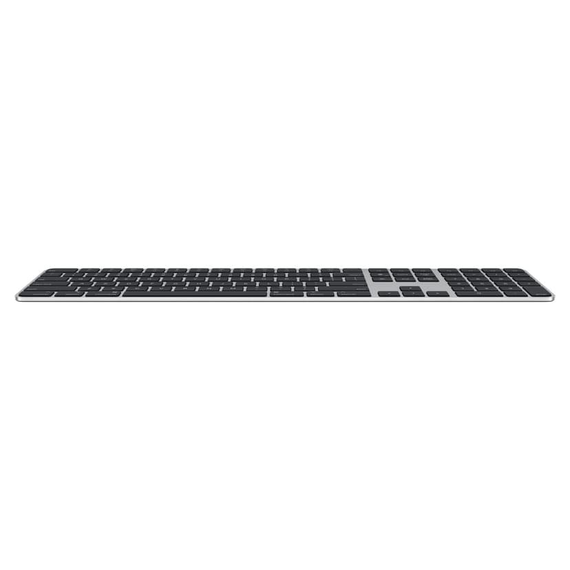 Apple Magic Keyboard Touch ID & Num Black Keys (2022) #En-in Trådlös Brittisk Tangentbord Silver, Svart