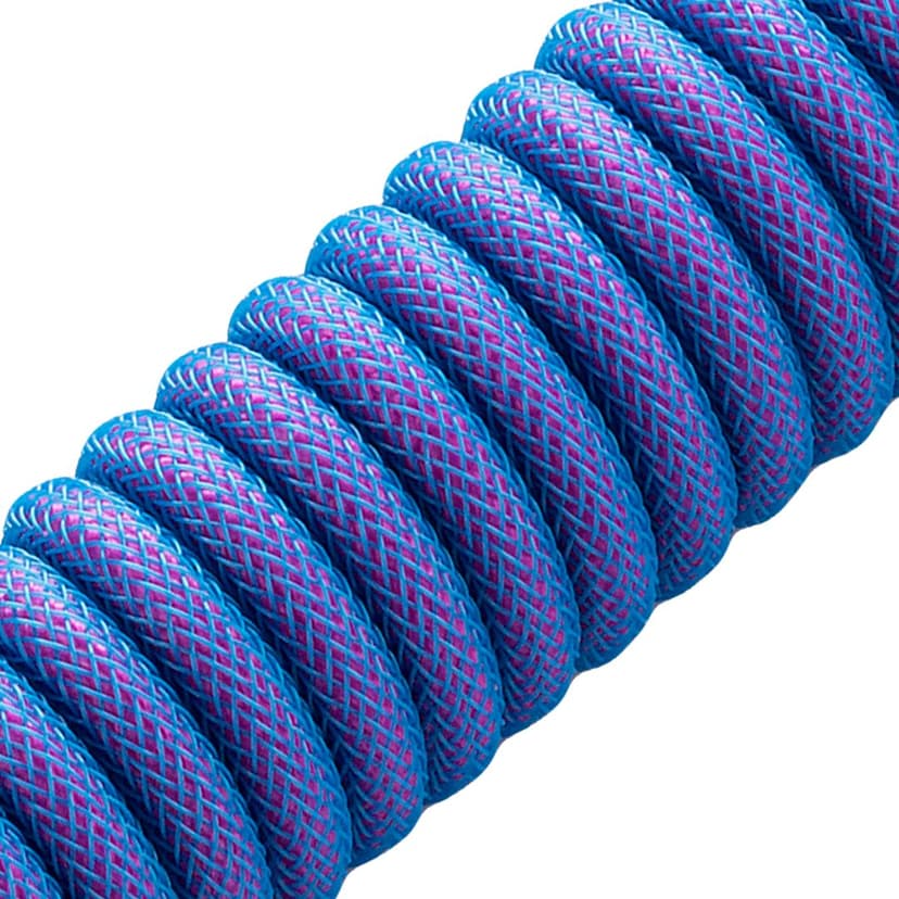 CableMod Pro Coiled Cable - Galaxy Blue 1.5m 24-stifts USB-C Hane 4-stifts USB typ A Hane