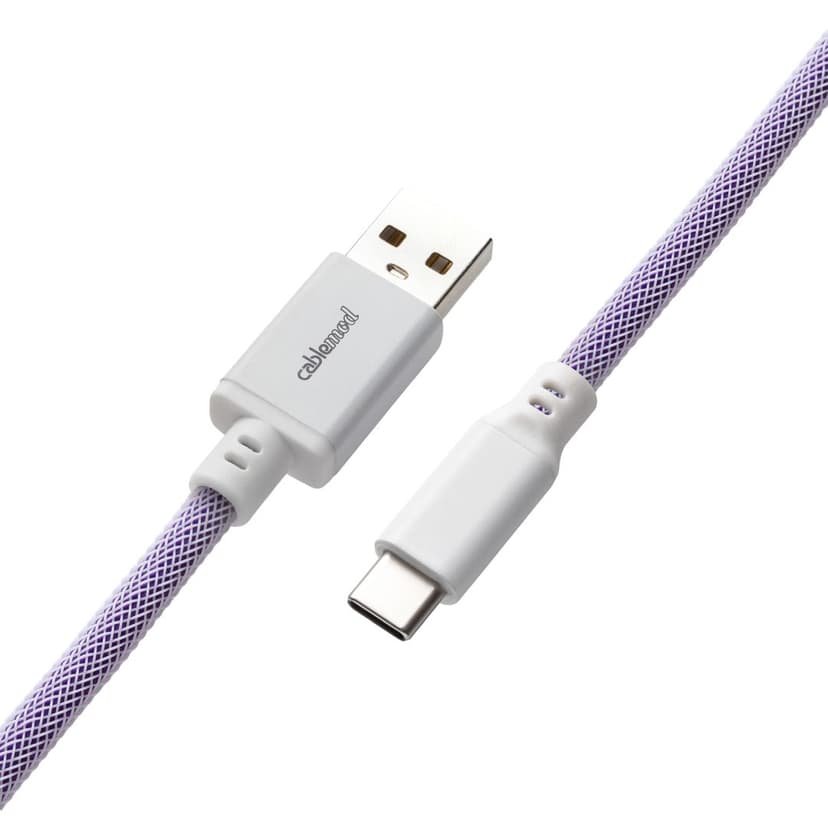 CableMod Pro Coiled Cable - Rum Raisin 1.5m 24-stifts USB-C Hane 4-stifts USB typ A Hane