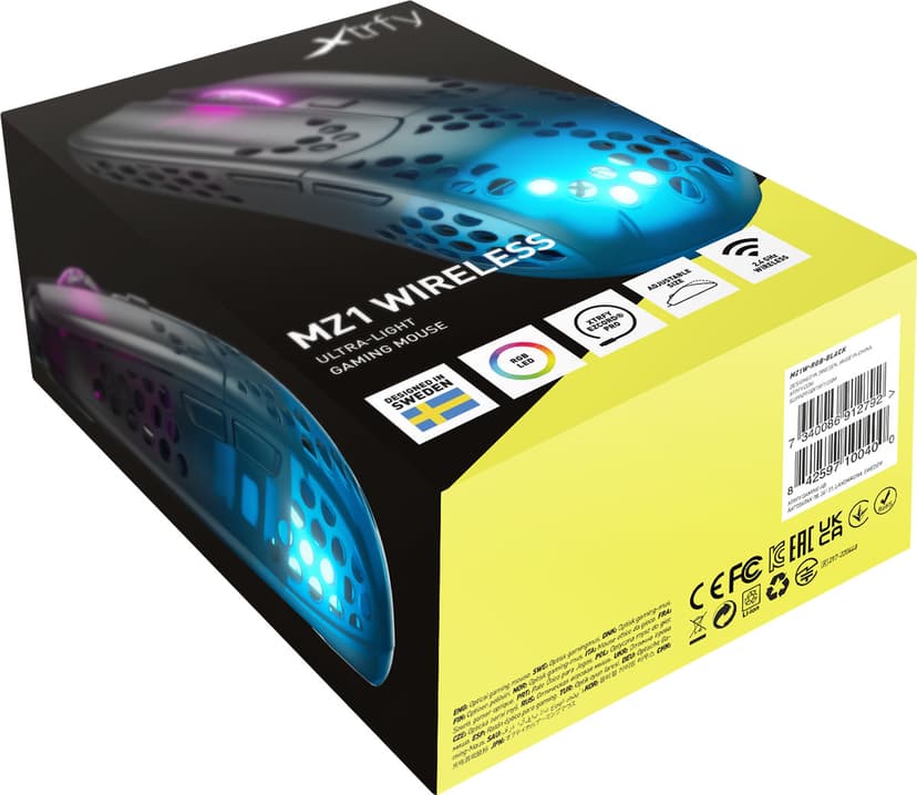 Xtrfy Xtrfy MZ1 Wireless RGB Rail Gaming Mouse Black Transparent # demo ...