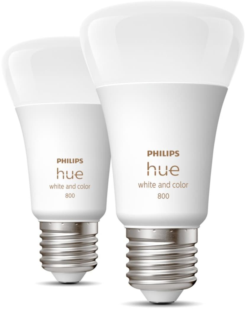 Philips Hue White and Color Ambiance E27 2-pakning