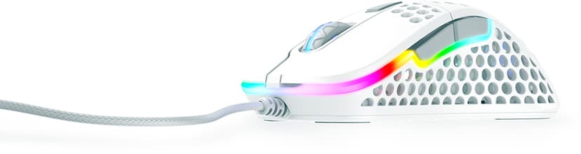 Xtrfy M4 RGB Gaming Mouse White Kabelansluten 16,000dpi Mus Vit