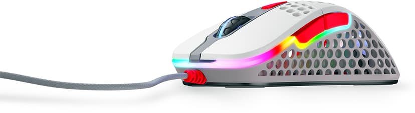 Xtrfy M4 RGB Gaming Mouse Retro Kabling 16,000dpi Mus Grå, Hvid, Rød