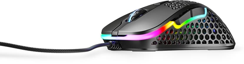Xtrfy M4 RGB Gaming Mouse Black Kabelansluten 16,000dpi Mus Svart