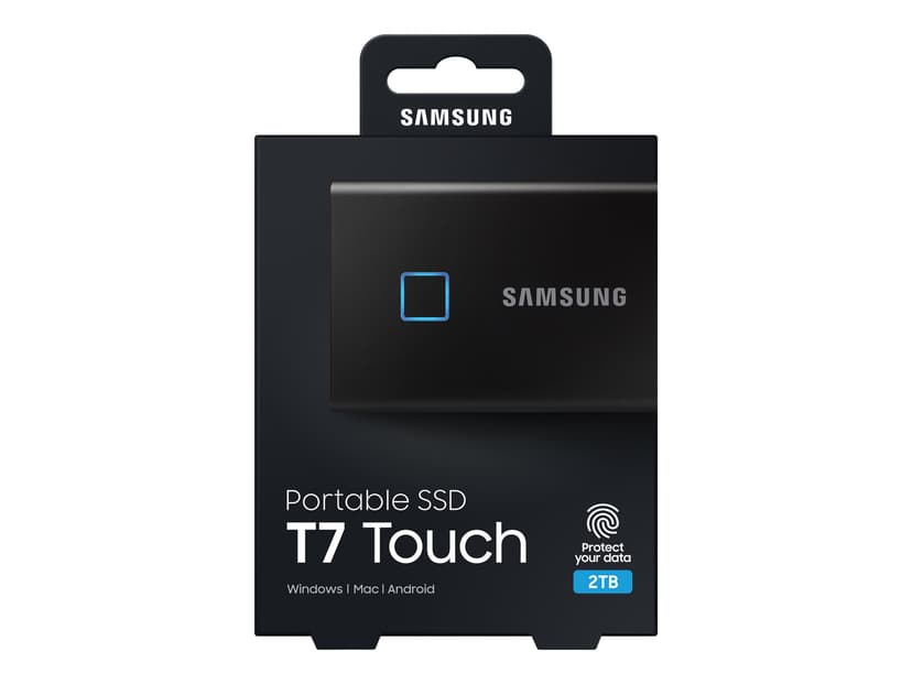 Samsung Portable SSD T7 Touch 2TB Sort