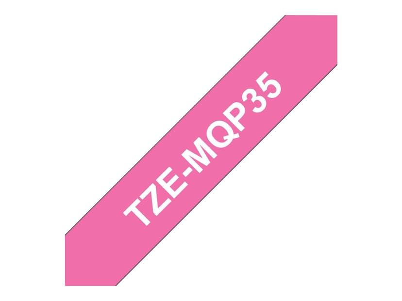 Brother Tape TZe-MQP35 12mm Vit/Rosa