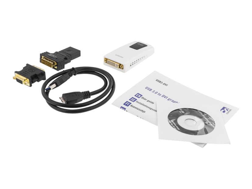 Deltaco Prime USB3-DVI Ulkoinen Videoadapteri 2048 x 1152 DVI