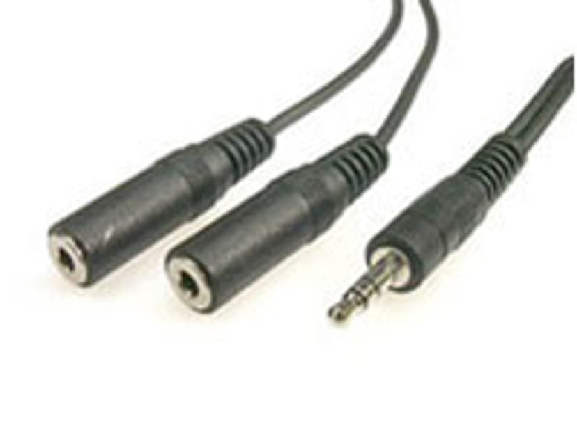 Deltaco Audio 3.5mm Male - 2X3.5mm Female 1.8m Mini-phone stereo 3.5 mm Hane Mini-phone stereo 3.5 mm Hona