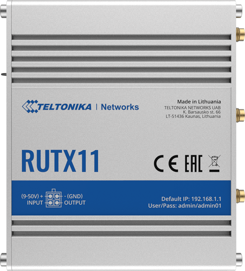Teltonika RUTX11 LTE CAT6 Industrial Cellular Router