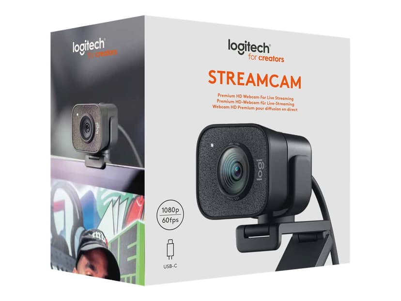 Logitech StreamCam Direktestrømningskamera Svart