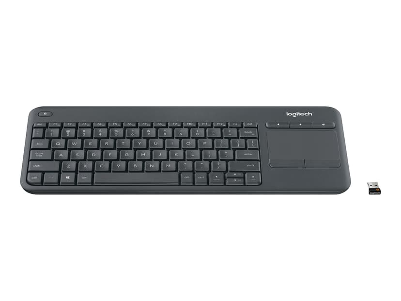 Logitech Touch K400 Plus Trådløs Nordisk Svart Tastatur