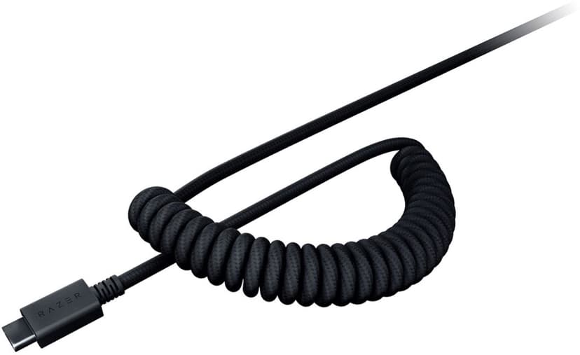 Razer PBT Keycap + Coiled Cable Upgrade Set - Classic Black Sats med tangenthättor