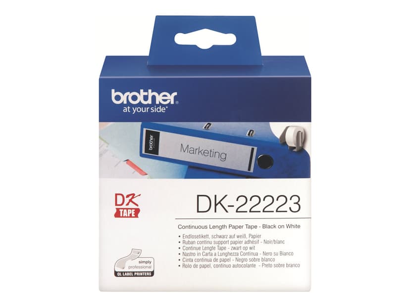 Brother Tape Paper 50mm x 30,48m Hvid DK-22223