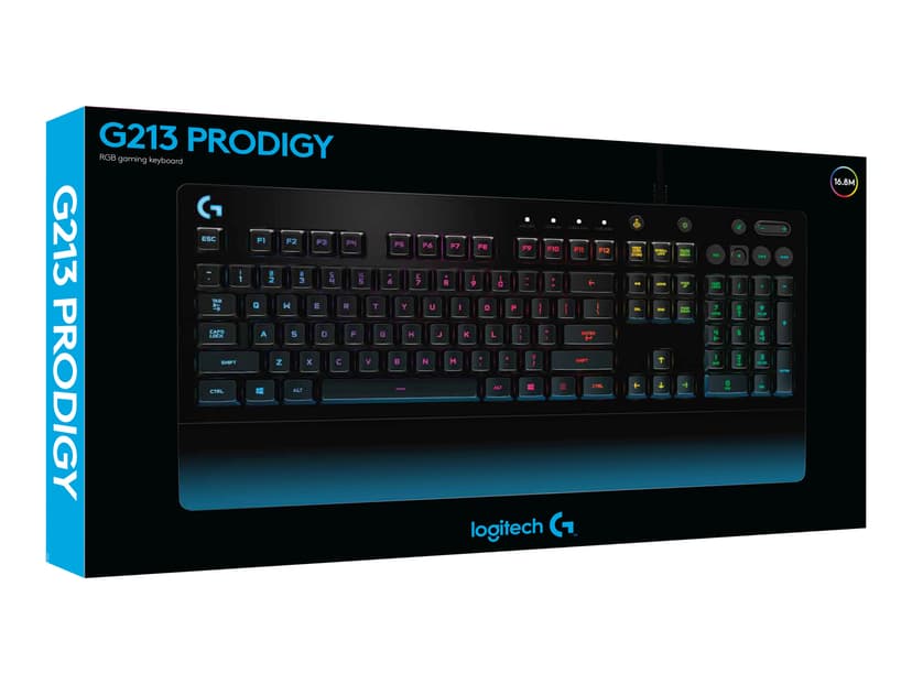 Logitech G213 Prodigy Kabling Nordisk Sort Tastatur