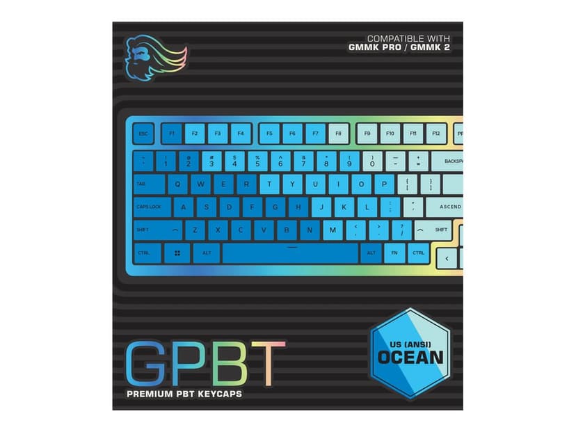 Glorious GPBT Keycaps ISO Nordic-Layout Caribbean Ocean Keycap set