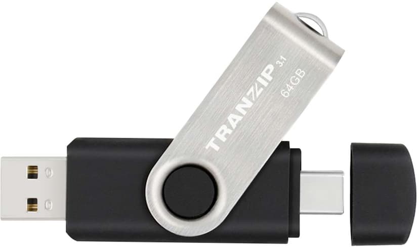 Tranzip Flip Duo 64GB USB 3.0 / USB-C