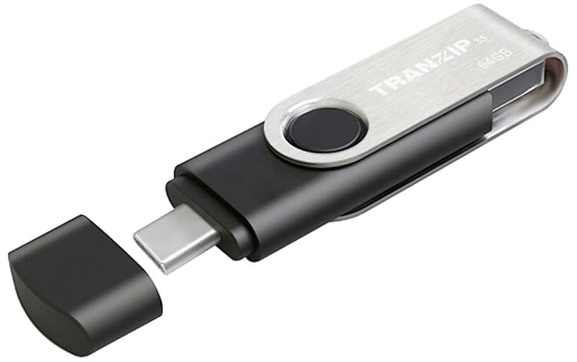 Tranzip Flip Duo 64GB USB 3.0 / USB-C