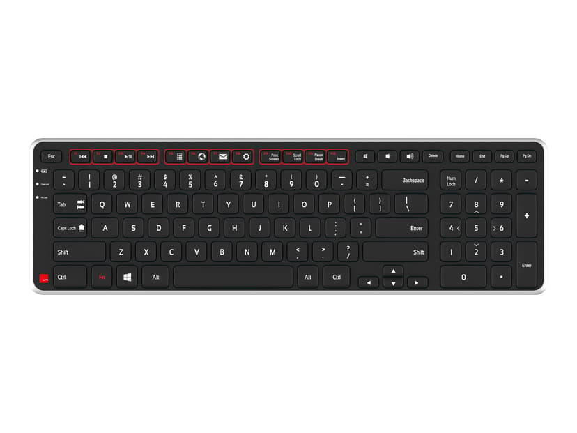Contour Design RollerMouse Red Plus Wireless + Balance keyboard Wireless Nordisk Musesett med tastatur og rullestav