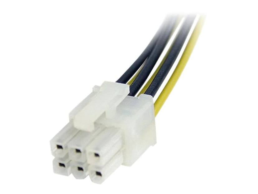 Startech PCI Express Power Splitter Cable 0.15m 6-pins PCI Express-strøm Hann 6-pins PCI Express-strøm Hunn