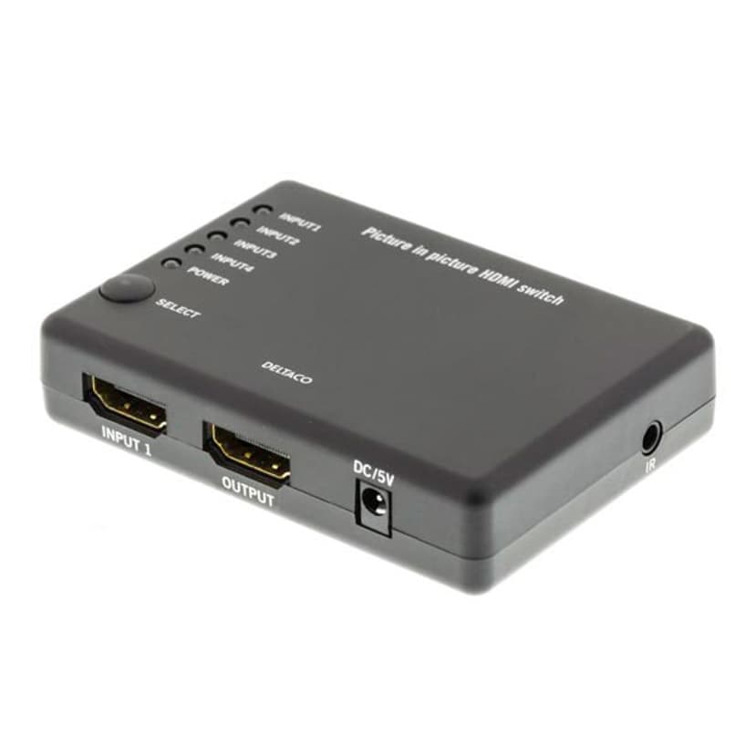 Deltaco HDMI-Switch 4X1 Manuell 4Kx2K 3D Hdcp