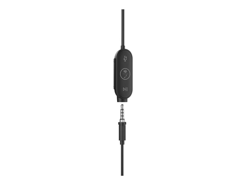 Logitech Zone Wired Earbuds Teams - Graphite - USB Headset 3,5 mm kontakt Microsoft-teams Stereo Svart
